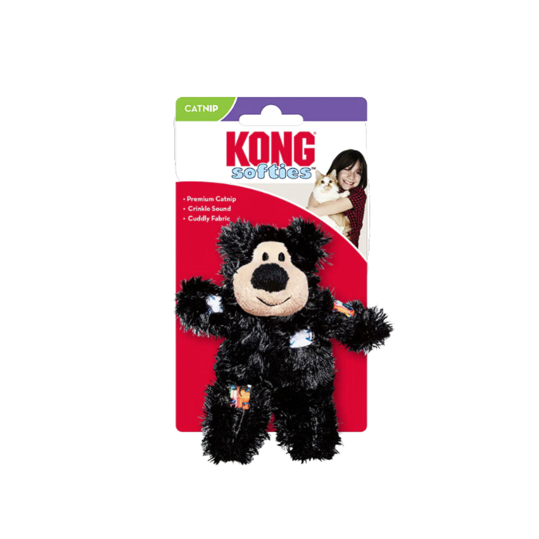 KONG Softies Patchwork Teddy Bear Catnip Toy
