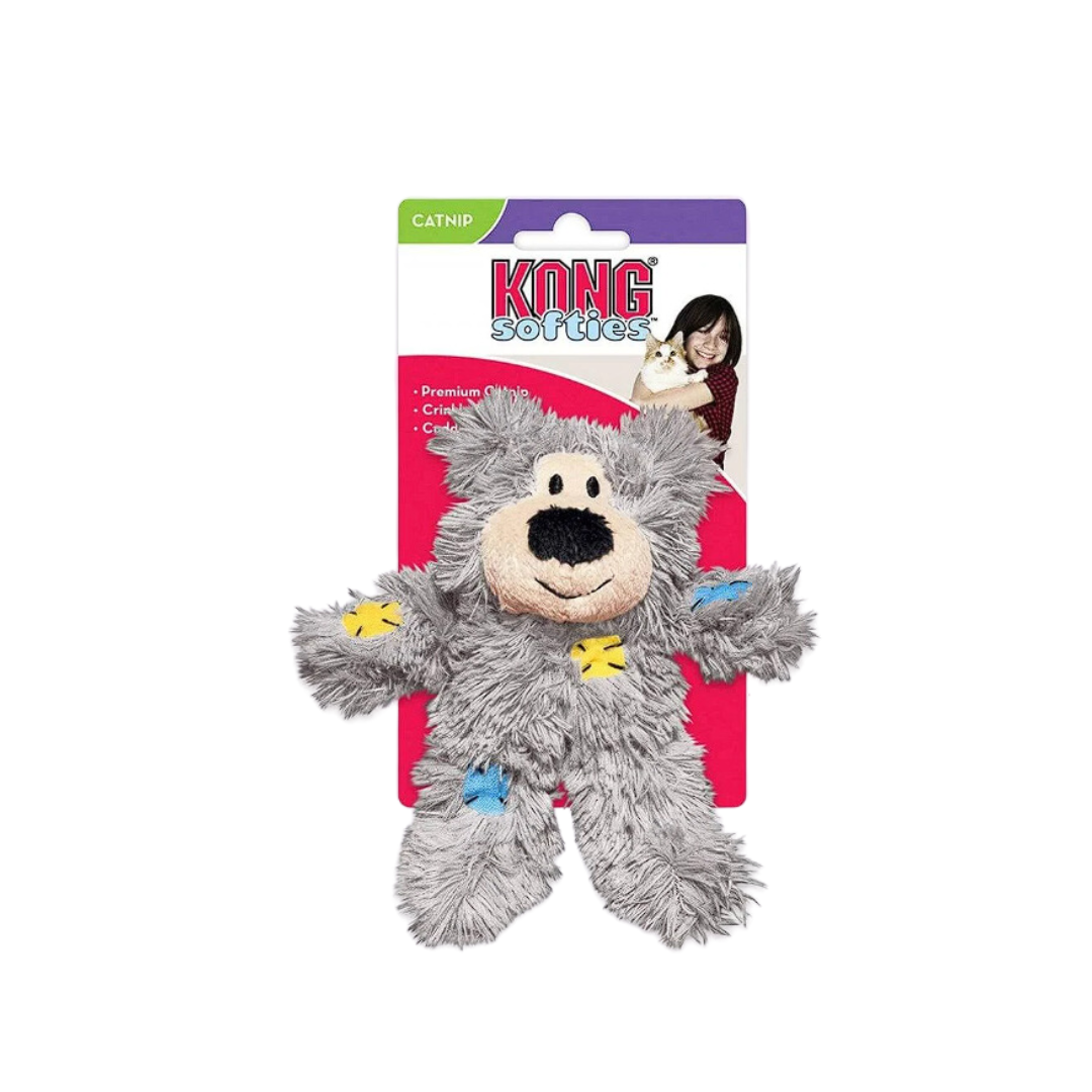 KONG Softies Patchwork Teddy Bear Catnip Toy