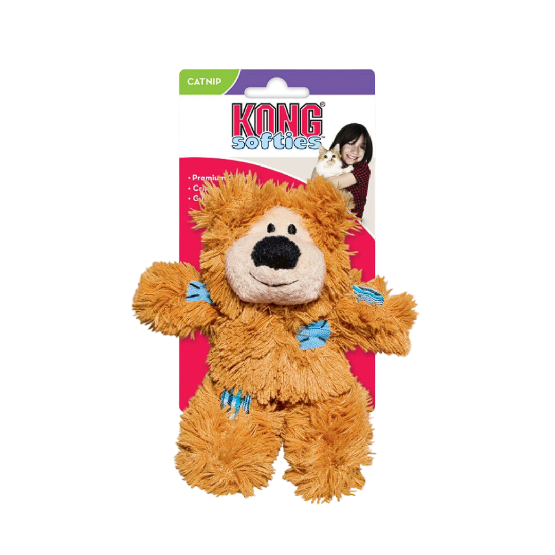 KONG Softies Patchwork Teddy Bear Catnip Toy