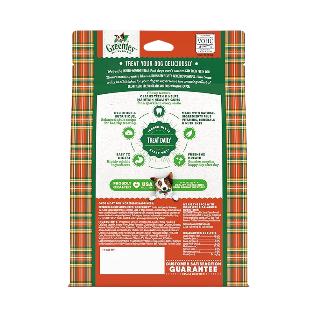 GREENIES Pumpkin Spice Petite Dental Dog Treats, 12 oz. (20 Treats)