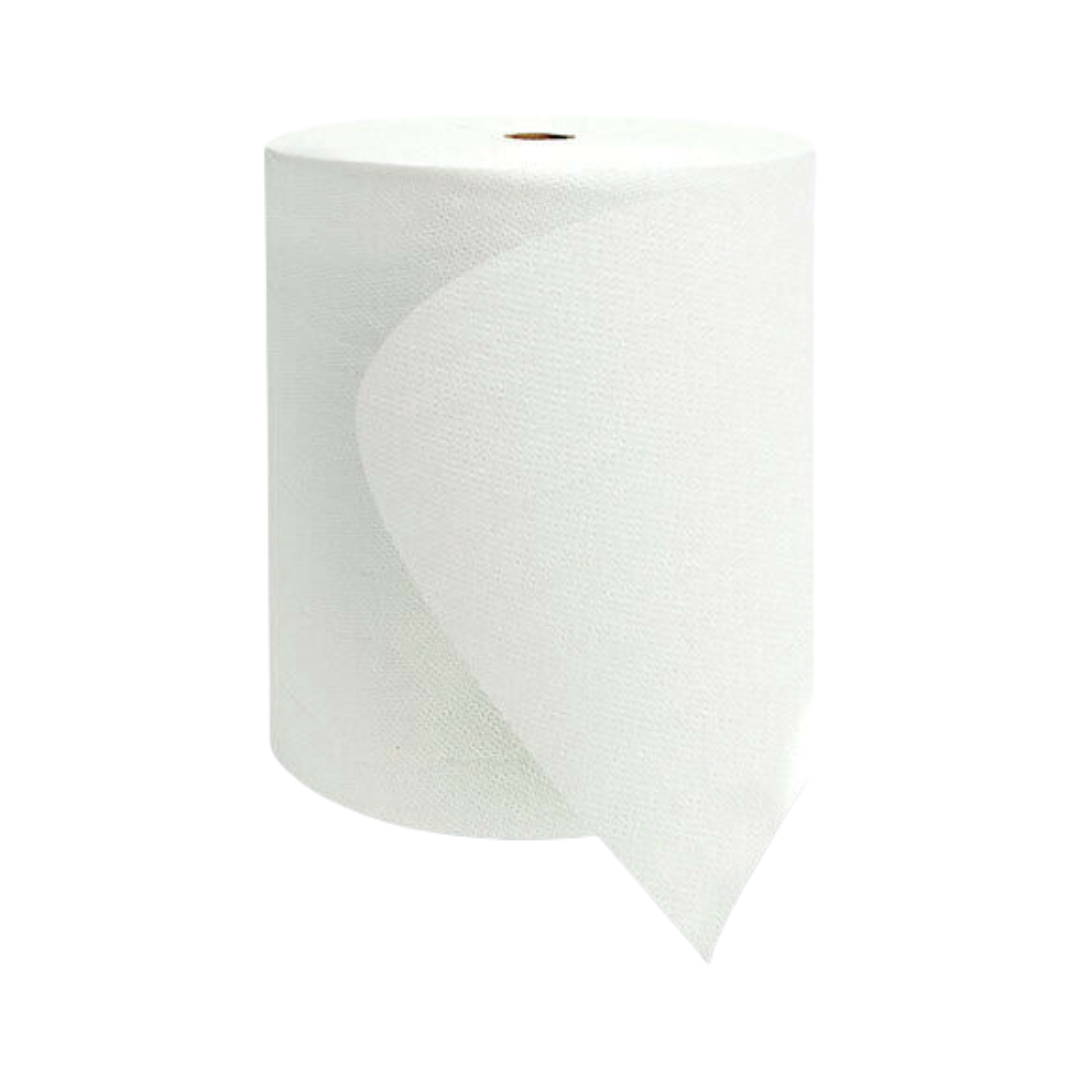Paper Hand Towels Hardwound Roll Towels 1-Ply White 6/ct, Bulk