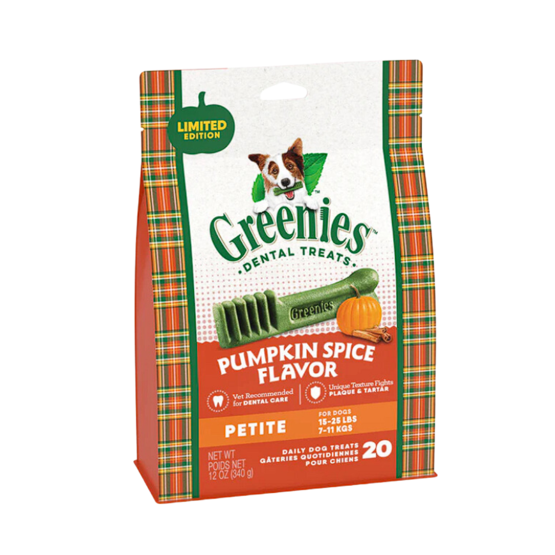 GREENIES Pumpkin Spice Petite Dental Dog Treats, 12 oz. (20 Treats)
