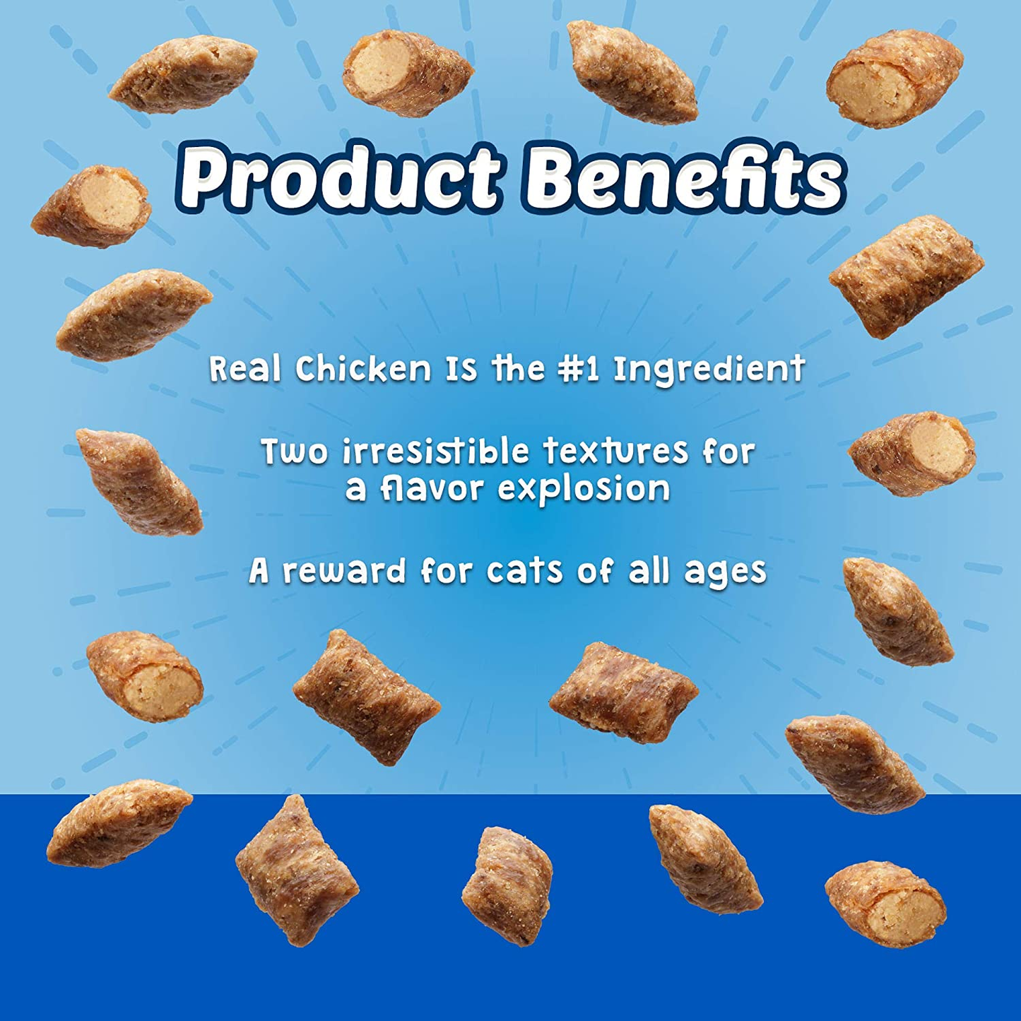 Blue Buffalo Burst Cat Treats Whit Paw-Lickin 5 Oz