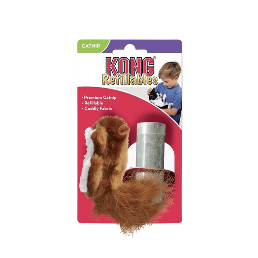KONG Refillable Squirrel Catnip Cat Toy