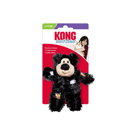 KONG Softies Patchwork Teddy Bear Catnip Toy