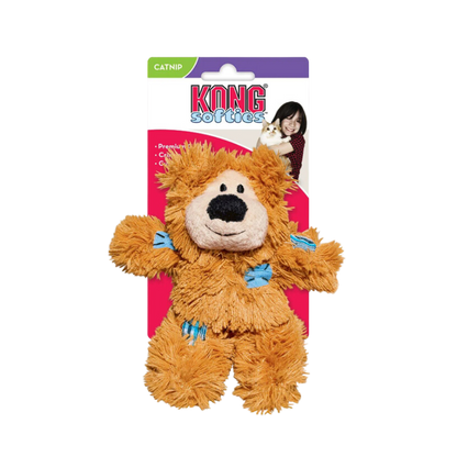 KONG Softies Patchwork Teddy Bear Catnip Toy