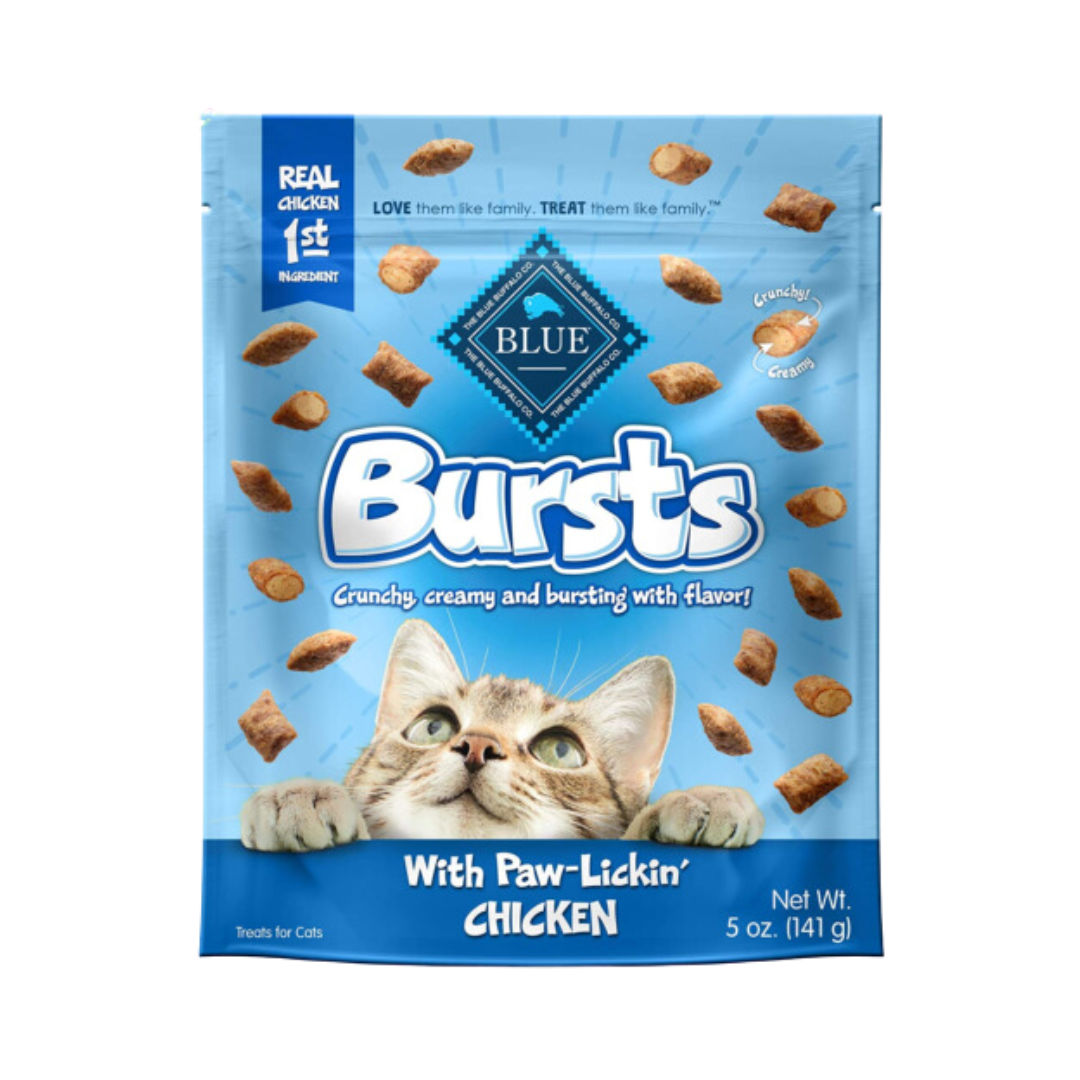 Blue Buffalo Burst Cat Treats Whit Paw-Lickin 5 Oz