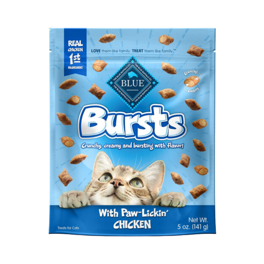 Blue Buffalo Burst Cat Treats Whit Paw-Lickin 5 Oz