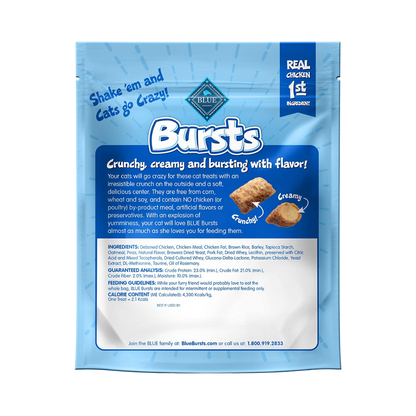 Blue Buffalo Burst Cat Treats Whit Paw-Lickin 5 Oz