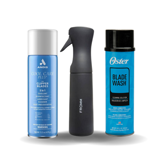 Groomer COMBO Andis Cool Care Plus 5 in 1 & Oster Blade Wash and Fromm Spray Bottle 10oz