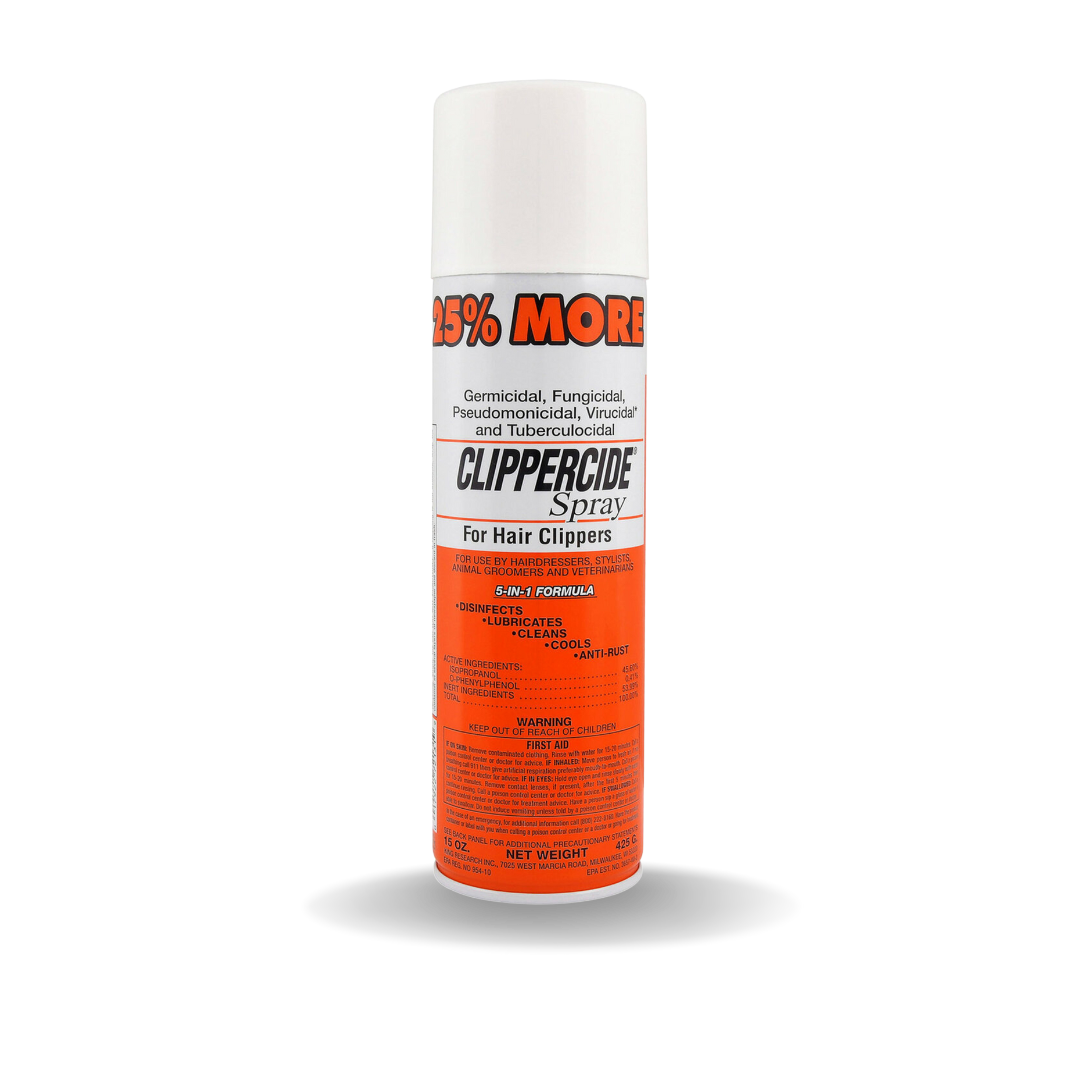Clippercide Now 25% More - Spray Blade Disinfectant & Lubricant 15 Oz