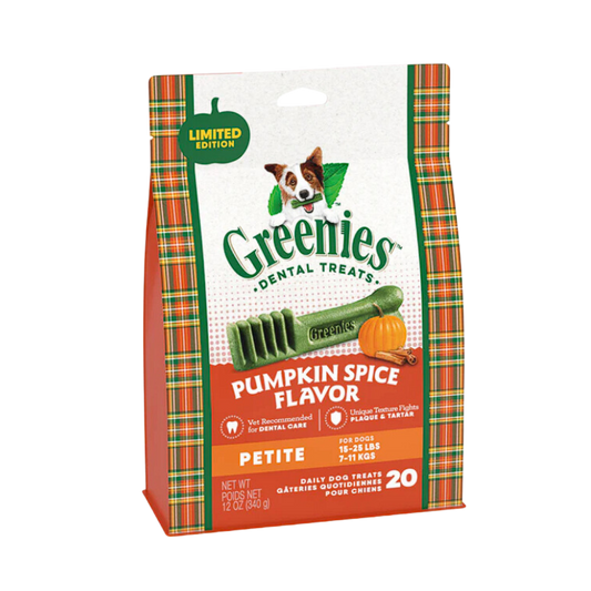 GREENIES Pumpkin Spice Petite Dental Dog Treats, 12 oz. (20 Treats)
