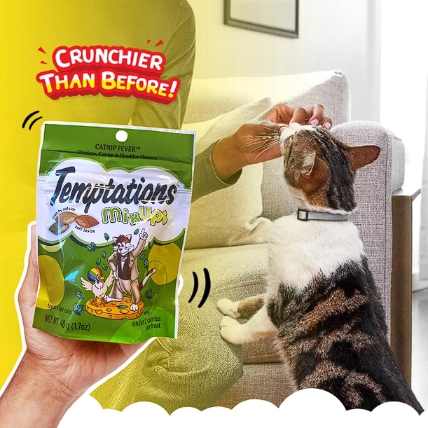 TEMPTATIONS Mix Ups Cat Treats Catnip Fever 1.7 Oz